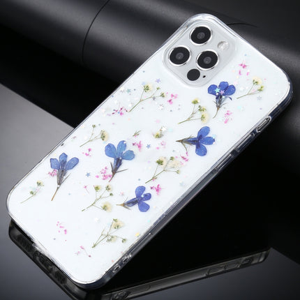 Gypsophila Flowers Pattern TPU Protective Case For iPhone 11 Pro Max(Blue)-garmade.com