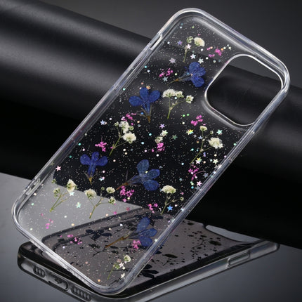 Gypsophila Flowers Pattern TPU Protective Case For iPhone 11 Pro Max(Blue)-garmade.com