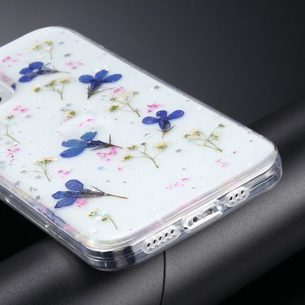 Gypsophila Flowers Pattern TPU Protective Case For iPhone 12 Pro Max(Blue)-garmade.com