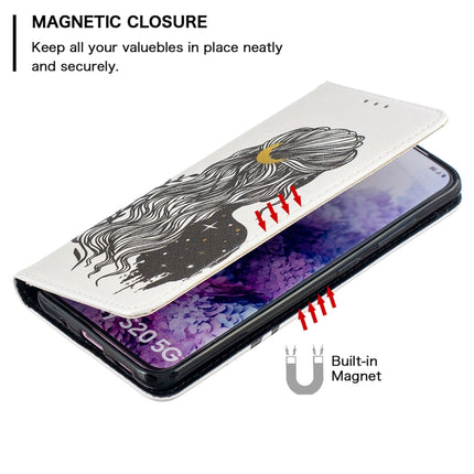 For Samsung Galaxy S20 Colored Drawing Pattern Invisible Magnetic Horizontal Flip PU Leather Case with Holder & Card Slots & Wallet(Girl)-garmade.com