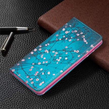 For Samsung Galaxy S20 Colored Drawing Pattern Invisible Magnetic Horizontal Flip PU Leather Case with Holder & Card Slots & Wallet(Plum Blossom)-garmade.com