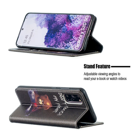 For Samsung Galaxy S20 Colored Drawing Pattern Invisible Magnetic Horizontal Flip PU Leather Case with Holder & Card Slots & Wallet(Bear)-garmade.com
