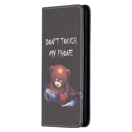 For Samsung Galaxy S20 Plus Colored Drawing Pattern Invisible Magnetic Horizontal Flip PU Leather Case with Holder & Card Slots & Wallet(Bear)-garmade.com