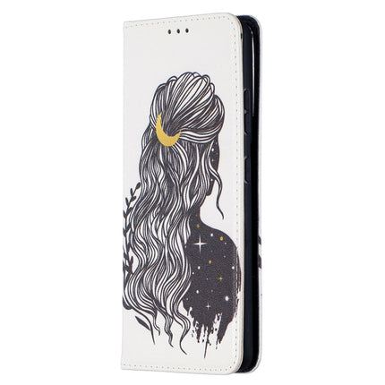 For Samsung Galaxy S20 Ultra Colored Drawing Pattern Invisible Magnetic Horizontal Flip PU Leather Case with Holder & Card Slots & Wallet(Girl)-garmade.com