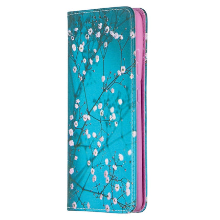 For Samsung Galaxy S20 Ultra Colored Drawing Pattern Invisible Magnetic Horizontal Flip PU Leather Case with Holder & Card Slots & Wallet(Plum Blossom)-garmade.com