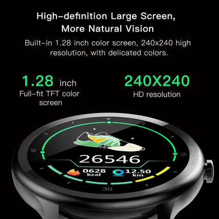 G28 1.28 inch TFT Color Screen IP68 Waterproof Smart Watch, Support Sleep Monitor / Heart Rate Monitor / Blood Pressure Monitor(Black)-garmade.com