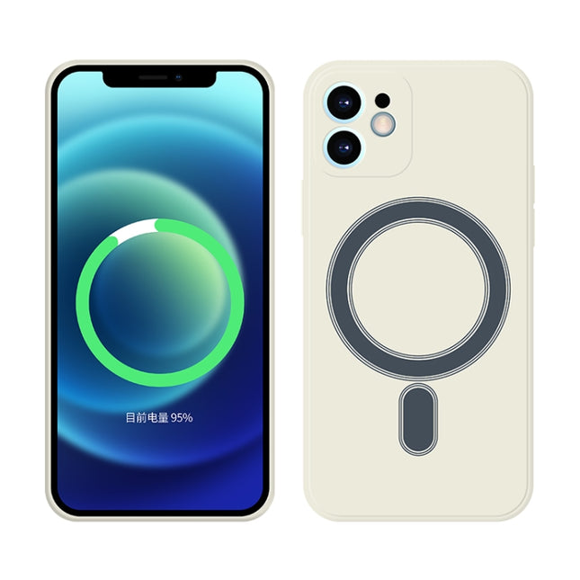 Silicone Full Coverage Shockproof Magsafe Case For iPhone 11 Pro(White)-garmade.com