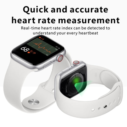 H55Pro 1.4 inch TFT Screen Smart Bluetooth Watch, Support Sleep Monitor / Heart Rate Monitor / Blood Pressure Monitor, Style: Silicone Strap(Silver White)-garmade.com