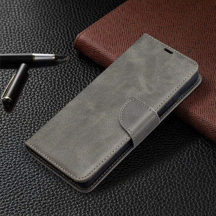 For Samsung Galaxy S21 Ultra 5G Lambskin Texture Pure Color Horizontal Flip PU Leather Case with Holder & Card Slots & Wallet & Lanyard(Grey)-garmade.com