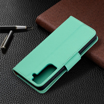 For Samsung Galaxy S21 5G Litchi Texture Pure Color Horizontal Flip Leather Case with Holder & Card Slots & Wallet & Lanyard(Green)-garmade.com