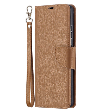 For Samsung Galaxy S21 Ultra 5G Litchi Texture Pure Color Horizontal Flip Leather Case with Holder & Card Slots & Wallet & Lanyard(Brown)-garmade.com