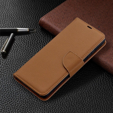 For Samsung Galaxy S21 Ultra 5G Litchi Texture Pure Color Horizontal Flip Leather Case with Holder & Card Slots & Wallet & Lanyard(Brown)-garmade.com