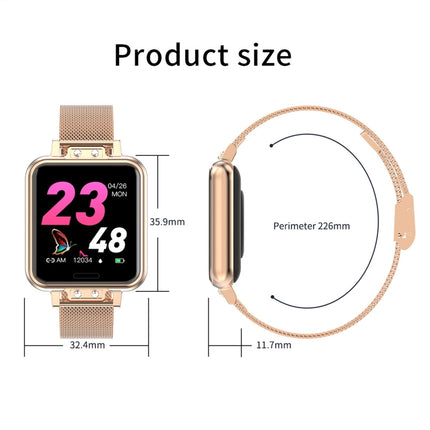 ZL13 1.22 inch Color Screen IP67 Waterproof Smart Watch, Support Sleep Monitor / Heart Rate Monitor / Menstrual Cycle Reminder(Gold)-garmade.com