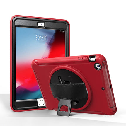 For iPad mini 3 & 2 & 1 360 Degree Rotation PC+TPU Protective Cover with Holder & Hand Strap(Red)-garmade.com