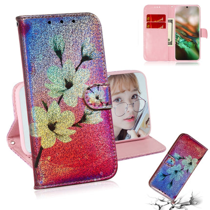 Colored Drawing Pattern Colorful Magnetic Buckle Horizontal Flip PU Leather Case with Holder & Card Slots & Wallet & Lanyard For Galaxy Note 10 / 10 5G(Magnolia)-garmade.com