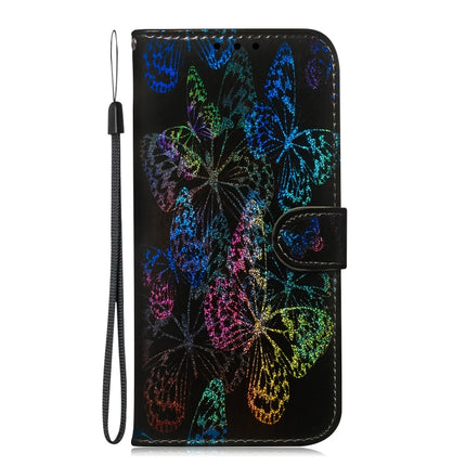 Colored Drawing Pattern Colorful Magnetic Buckle Horizontal Flip PU Leather Case with Holder & Card Slots & Wallet & Lanyard For Galaxy Note 10 / 10 5G(Butterfies)-garmade.com