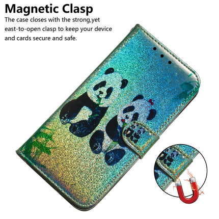 Colored Drawing Pattern Colorful Magnetic Buckle Horizontal Flip PU Leather Case with Holder & Card Slots & Wallet & Lanyard For Galaxy Note 10 / 10 5G(Two Pandas)-garmade.com