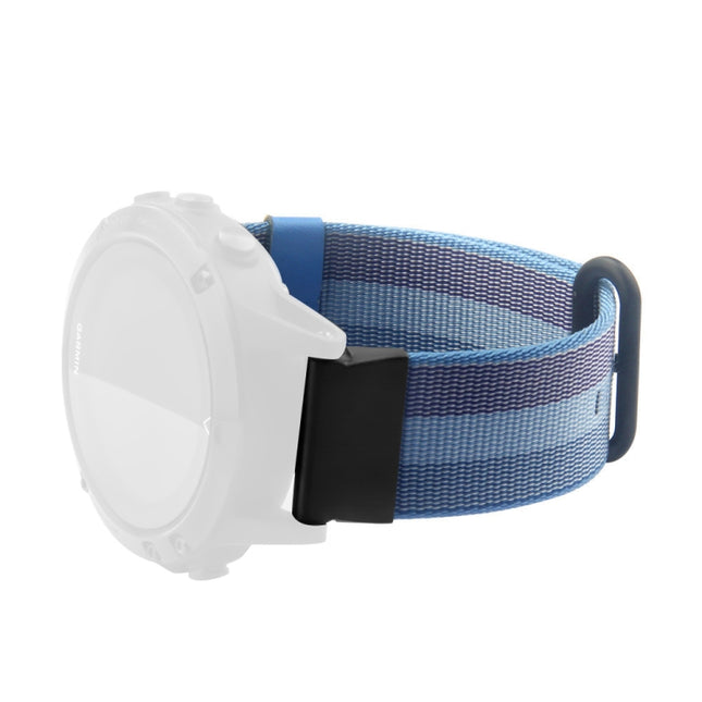 For Garmin Fenix 5 Quick Release Nylon Replacement Wrist Strap Watchband(Lake Blue)-garmade.com