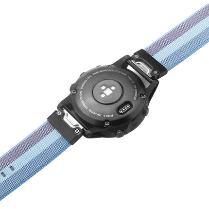 For Garmin Fenix 5 Quick Release Nylon Replacement Wrist Strap Watchband(Lake Blue)-garmade.com