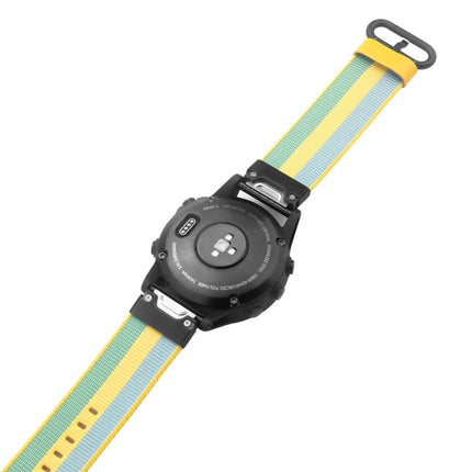 For Garmin Fenix 5 Quick Release Nylon Replacement Wrist Strap Watchband(Pollen Yellow)-garmade.com