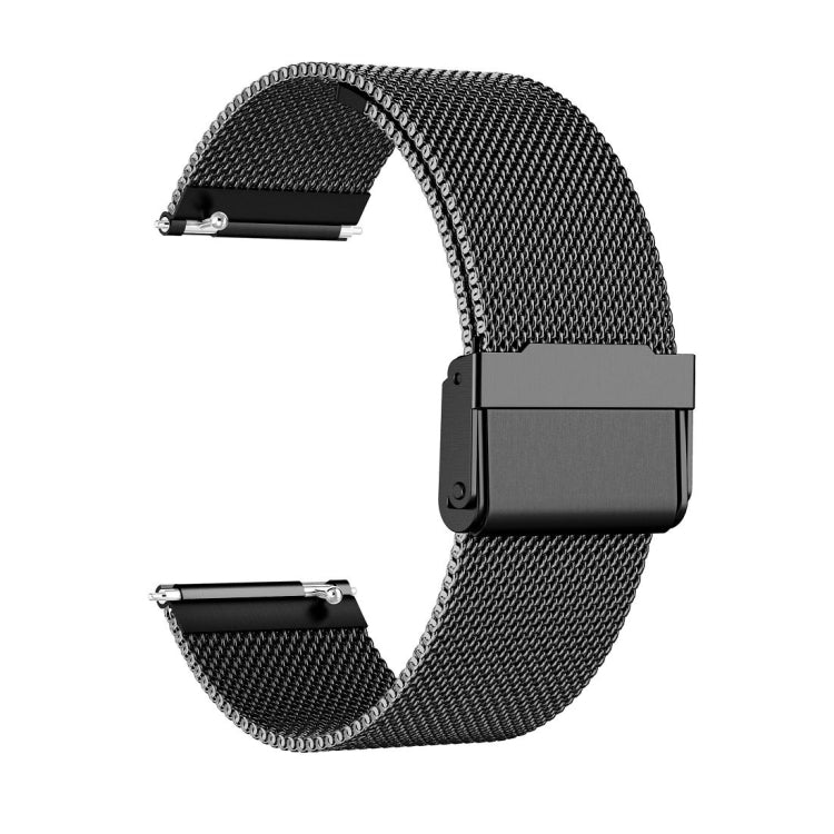 For Suunto 9 Milanese Nice Buckle Replacement Wrist Strap Watchband(Black)-garmade.com
