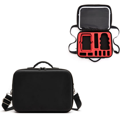 Multi-function PU Shoulder Storage Bag Suitcase with Baffle For DJI Mavic Mini 2(Red Liner)-garmade.com