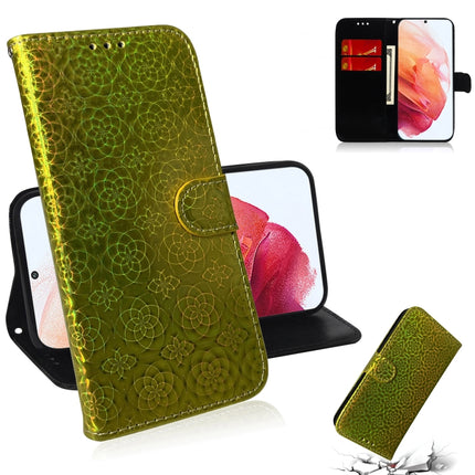 For Samsung Galaxy S21 5G Solid Color Colorful Magnetic Buckle Horizontal Flip PU Leather Case with Holder & Card Slots & Wallet & Lanyard(Gold)-garmade.com