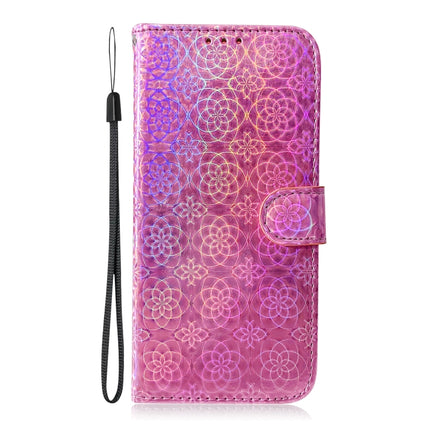 For Samsung Galaxy S21+ 5G Solid Color Colorful Magnetic Buckle Horizontal Flip PU Leather Case with Holder & Card Slots & Wallet & Lanyard(Pink)-garmade.com