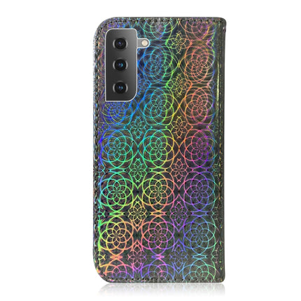 For Samsung Galaxy S21+ 5G Solid Color Colorful Magnetic Buckle Horizontal Flip PU Leather Case with Holder & Card Slots & Wallet & Lanyard(Silver)-garmade.com
