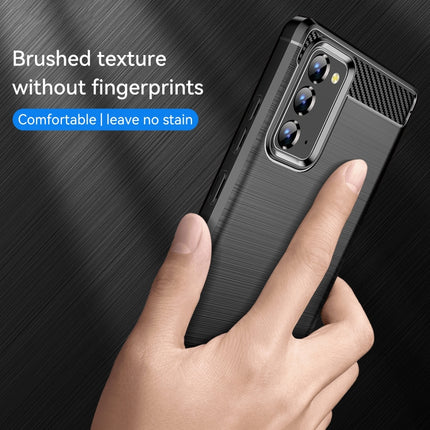 For Samsung Galaxy Note20 Brushed Texture Carbon Fiber TPU Case(Black)-garmade.com
