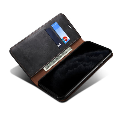 For Samsung Galaxy S20 Plus Simple Wax Crazy Horse Texture Horizontal Flip Leather Case with Card Slots & Wallet(Black)-garmade.com