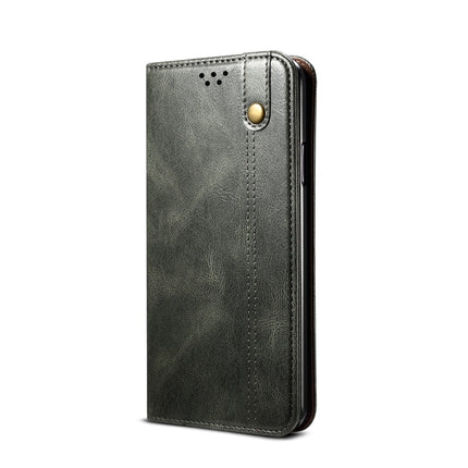 For Samsung Galaxy S20 Plus Simple Wax Crazy Horse Texture Horizontal Flip Leather Case with Card Slots & Wallet(Dark Green)-garmade.com