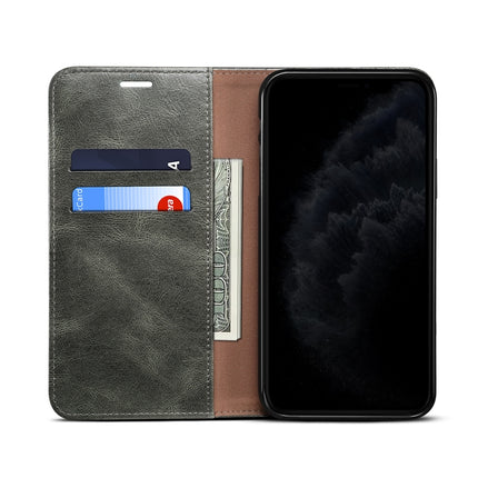 For Samsung Galaxy S20 Plus Simple Wax Crazy Horse Texture Horizontal Flip Leather Case with Card Slots & Wallet(Dark Green)-garmade.com