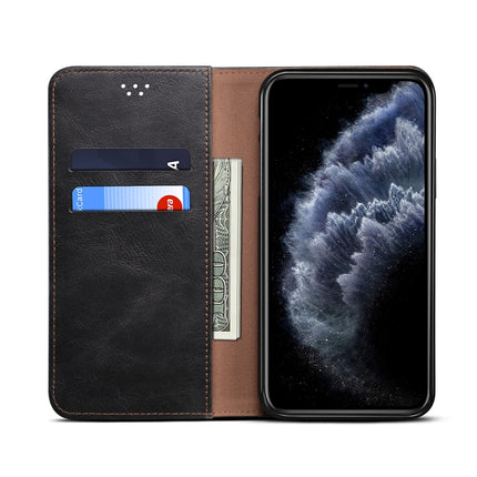 Simple Wax Crazy Horse Texture Horizontal Flip Leather Case with Card Slots & Wallet For iPhone 11(Black)-garmade.com