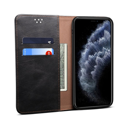 Simple Wax Crazy Horse Texture Horizontal Flip Leather Case with Card Slots & Wallet For iPhone 11(Black)-garmade.com