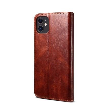 Simple Wax Crazy Horse Texture Horizontal Flip Leather Case with Card Slots & Wallet For iPhone 11(Brown)-garmade.com