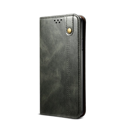Simple Wax Crazy Horse Texture Horizontal Flip Leather Case with Card Slots & Wallet For iPhone 11(Dark Green)-garmade.com