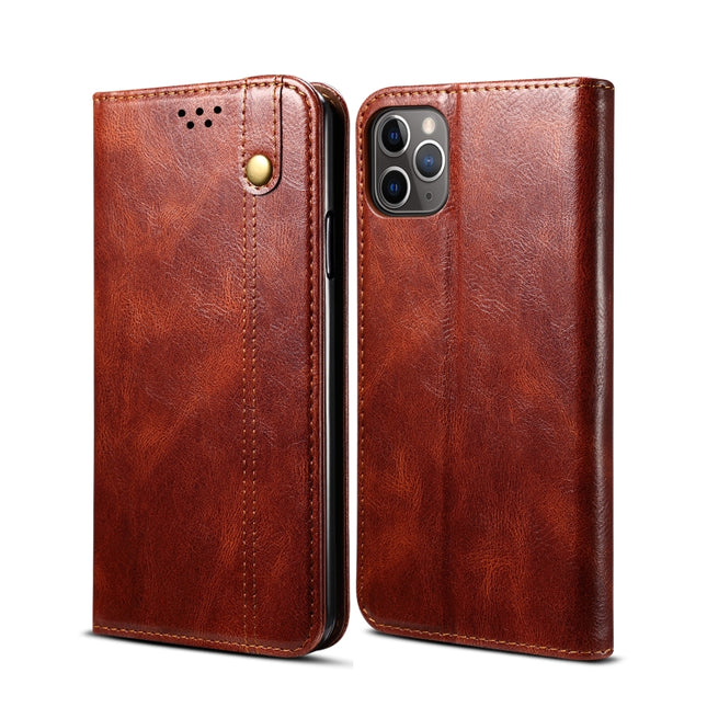 Simple Wax Crazy Horse Texture Horizontal Flip Leather Case with Card Slots & Wallet For iPhone 11 Pro(Brown)-garmade.com
