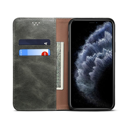 Simple Wax Crazy Horse Texture Horizontal Flip Leather Case with Card Slots & Wallet For iPhone 11 Pro(Dark Green)-garmade.com