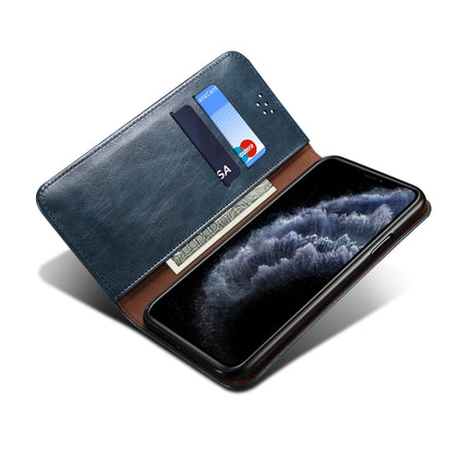 Simple Wax Crazy Horse Texture Horizontal Flip Leather Case with Card Slots & Wallet For iPhone 11 Pro Max(Navy Blue)-garmade.com