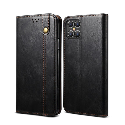 Simple Wax Crazy Horse Texture Horizontal Flip Leather Case with Card Slots & Wallet For iPhone 12 Pro Max(Black)-garmade.com