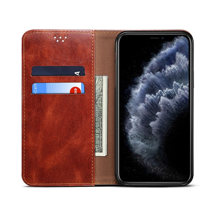 Simple Wax Crazy Horse Texture Horizontal Flip Leather Case with Card Slots & Wallet For iPhone 12 Pro Max(Brown)-garmade.com