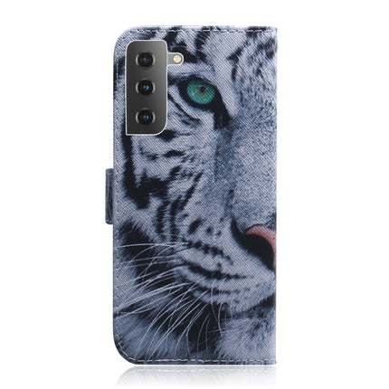 For Samsung Galaxy S21 5G Coloured Drawing Horizontal Flip Leather Case, with Holder & Card Slots & Wallet(Tiger)-garmade.com