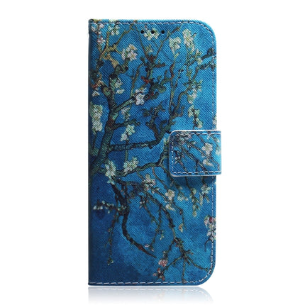 For Samsung Galaxy S21 5G Coloured Drawing Horizontal Flip Leather Case, with Holder & Card Slots & Wallet(Apricot Flower)-garmade.com