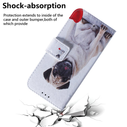 For Samsung Galaxy S21 5G Coloured Drawing Horizontal Flip Leather Case, with Holder & Card Slots & Wallet(Pug)-garmade.com