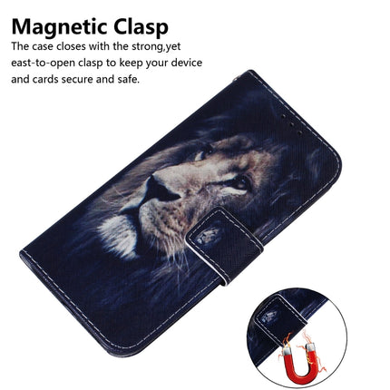 For Samsung Galaxy S21 5G Coloured Drawing Horizontal Flip Leather Case, with Holder & Card Slots & Wallet(Lion)-garmade.com