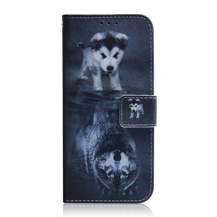 For Samsung Galaxy S21 5G Coloured Drawing Horizontal Flip Leather Case, with Holder & Card Slots & Wallet(Wolf and Dog)-garmade.com