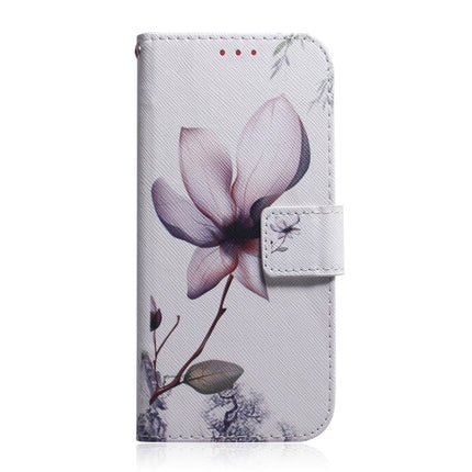For Samsung Galaxy S21 5G Coloured Drawing Horizontal Flip Leather Case, with Holder & Card Slots & Wallet(Magnolia Flower)-garmade.com