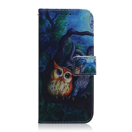 For Samsung Galaxy S21 Ultra 5G Coloured Drawing Horizontal Flip Leather Case, with Holder & Card Slots & Wallet(Oil Painting Owl)-garmade.com