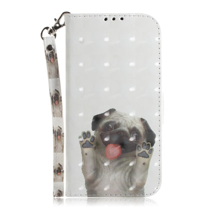 For Samsung Galaxy S21 5G 3D Colored Drawing Horizontal Flip Leather Case with Holder & Card Slots & Wallet & Lanyard(Pug)-garmade.com